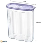 Miracle Omni® 2 Kapaklı Ölçekli Erzak Kuru Gıda Saklama Kutusu Kabı 2,4 Litre-SA940 - 4