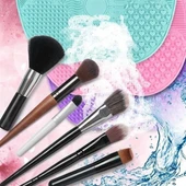 Miracle Omni® Pratik Kolay Makyaj Fırçası Temizleme Matı Aparatı Aleti Küçük - 4