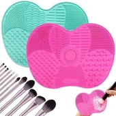 Miracle Omni® Pratik Kolay Makyaj Fırçası Temizleme Matı Aparatı Aleti Küçük - 3