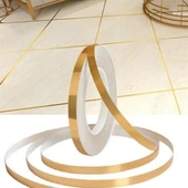 Miracle Omni® 50 Metre Fayans Arası Şerit Dekoratif Yapışkan Renkli Dekor Su Geçirmez Sızdırmaz Altın Bant - 6