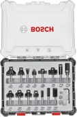 Bosch - Profesyonel 15 Parça Karışık Freze Ucu Seti 8 mm Şaftlı - 1