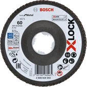 Bosch - X-LOCK - 125 mm 60 Kum Best Serisi Metal Flap Disk - 1
