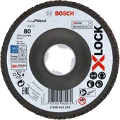 Bosch - X-LOCK - 125 mm 80 Kum Best Serisi Metal Flap Disk - 1