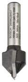 Bosch - Standard Seri Ahşap İçin Çift Oluklu Sert Metal V-Kanal Freze 8*16*45 mm - 1