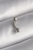 316L Çelik Gümüş Renk Topçuk Model Piercing - 1