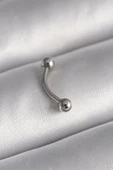 316L Çelik Gümüş Renk Topçuk Model Piercing - 1