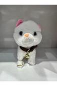 Kedi Tasmalı Kumandalı Yürüyen Sevimli Kedi Peluş Kedi Tasmalı Kedi Beyaz - 1
