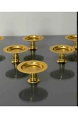 6lı Gold Mini Lokumluk Dekoratif Gold Kaplama 6 Adet Lüks Makaronluk Kahve Yanı Sunumluk - 1