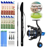 YekOutdoor Profesyonel Yemli Olta Seti Okuma Flite Tele Surf 420cm 100-200gr 5 Parça Olta Kamışı&Okuma Rockaway RA-8000 4+1 bb Olta Makinesi thumbnail 1