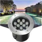 Sıva altı Led Armatür dekoratif ışık show gösteri yol aydınlatma açık alan enerji tasarruflu Yuvarlak zemin Doğal Beyaz 4000K A-1405 1W 220V - 6