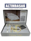 Altınbaşak Jakarlı Saten Çift Kişilik Nevresim Takımı Perle Coin thumbnail 1