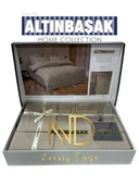 Altınbaşak Jakarlı Saten Çift Kişilik Nevresim Takımı Dıamond Arcane thumbnail 1