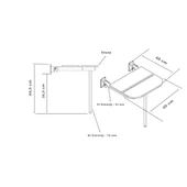 Tema Paslanmaz Engelli Banyo Duş Oturağı Katlanır Ahşap Oturaklı - 2