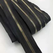 Çanta Fermuarı Altın Dişli ( 1 Metre ) 2 Başlık Hediyeli - 4