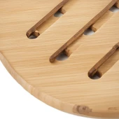 Yuvarlak Bambu Nihale , Isıya Dayanıklı Ahşap Tencere ve Tava Altlığı thumbnail 8