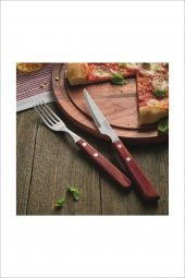 6 Kişilik Polywood Sap Steak Et Çatal Bıçak Seti - 1