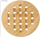 Yuvarlak Bambu Nihale , Isıya Dayanıklı Ahşap Tencere ve Tava Altlığı thumbnail 7