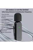 Kablosuz Yaka Mikrofonu , Akıllı Wireless Mikrofon, Gürültü Engelleyici, Şarj Kutulu - 4