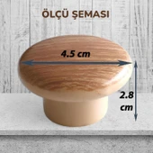 8 Adet Bihe Plastik Çanak Mantar Kulp Ceviz Düğme Mobilya Mutfak Dolap Dolabı Çekmece Kulbu Kulpları thumbnail 3