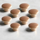 8 Adet Bihe Plastik Çanak Mantar Kulp Ceviz Düğme Mobilya Mutfak Dolap Dolabı Çekmece Kulbu Kulpları thumbnail 8