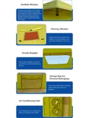 Tourus 5 Mevsim Renkli Şişme Kamp Çadırı 320x250x220 Cm 4-6 Kişilik Şişme Çadır thumbnail 4