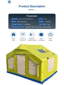 Tourus 5 Mevsim Renkli Şişme Kamp Çadırı 320x250x220 Cm 4-6 Kişilik Şişme Çadır thumbnail 2