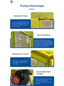 Tourus 5 Mevsim Renkli Şişme Kamp Çadırı 320x250x220 Cm 4-6 Kişilik Şişme Çadır thumbnail 3