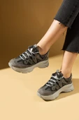 Pembe Potin Bağcıklı Rahat Taban Kadın Sneakers 36-873-25 - 9