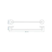 Duxxa A.1114.B Natura Uzun Havluluk 40cm – Krom Banyo Aksesuarı - 2