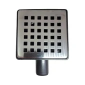 DUXXA 10x10 cm Yer Süzgeci – 32 mm Yandan Çıkışlı Paslanmaz Izgaralı - 6