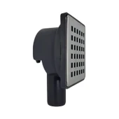 DUXXA 10x10 cm Yer Süzgeci – 32 mm Yandan Çıkışlı Paslanmaz Izgaralı - 5