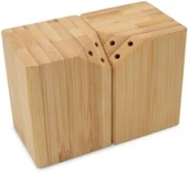 Prizma Kesim 2'li Bambu Tuzluk ve Baharatlık Seti , Mıknatıslı, Şık ve Dayanıklı Ahşap Tasarım thumbnail 3