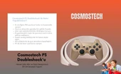 Cosmostech P3 Doubleshock PS3 Playstation 3 için Uyumlu Kablosuz Titreşimli Oyun Kolu Gamepad Joystick Controller Gold thumbnail 5