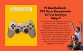 Cosmostech P3 Doubleshock PS3 Playstation 3 için Uyumlu Kablosuz Titreşimli Oyun Kolu Gamepad Joystick Controller Gold thumbnail 3