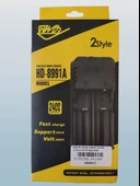 İkili 2li 26650-18650-16340 3.7V Li-On Pil Şarj Aleti Kablolu 220v Fişli Kablolu - 1