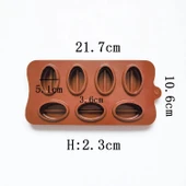 Silikon Kalıp Çikolata Ve Buz Büyük Kahve Çekirdeği Şeker Hamuru Kek Kalıbı 7 Li - 4