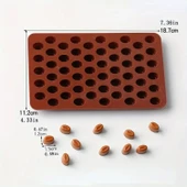 Silikon Kalıp Çikolata Ve Buz Minik Kahve Çekirdeği Şeker Hamuru Kek Kalıbı 55 Li - 4