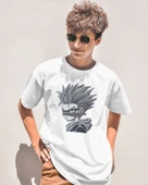Anime Savaşçı Baskılı Erkek Tişört  Gizemli ve Güçlü Stil - 1