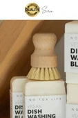Mini Bambu Fırça Yuvarlak Sofra Temizleme Avuç İçi Mutfak Lavabosu Banyo Temizliği Tava Berber - 5