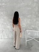 Ayrobin Oversize Kadın Pantalon - Bej - 5