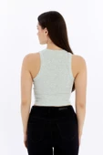 Kadın 3 Lü Fitilli Halter Yaka Crop Atlet - 6