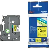Brother TZE-631 12 mm Sarı Üzeri Siyah Laminasyonlu Etiket - 1