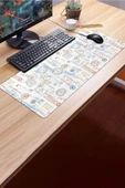 SonicTouch Damga Pulu Koleksiyonu Gamer Oyuncu Dikişsiz Sıvı Geçirmez Klavye Mouse Pad 32x70Cm - 3
