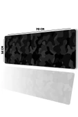 SonicTouch Siyah Gri Kamuflaj Desenli Gamer Oyuncu Dikişsiz Sıvı Geçirmez Klavye Mouse Pad 32x70Cm thumbnail 2