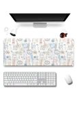 SonicTouch Damga Pulu Koleksiyonu Gamer Oyuncu Dikişsiz Sıvı Geçirmez Klavye Mouse Pad 32x70Cm - 1