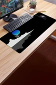 SonicTouch Mavi Ay Karanlık Ufuk Gamer Oyuncu Dikişsiz Sıvı Geçirmez Klavye Mouse Pad 32x70Cm thumbnail 3