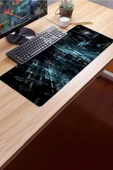 SonicTouch Sanal Gerçeklik Mavi Gamer Oyuncu Dikişsiz Sıvı Geçirmez Klavye Mouse Pad 32x70Cm - 3