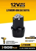 Sgs 5137 Profesyonel Akülü Vidalama Yedek Batarya 12 Volt (1.5AH) - 1