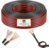 Hoparlör Kablosu Kordon 2X0.75 Zayıf Akım Led Kablosu Siyah 100 Metre - 1