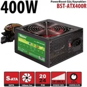 POWERBOOST BST-ATX400R 400W 12 CM SİYAH FAN Atx PSU RETAIL BOX (KUTULU) + (Power Kablo) - 1